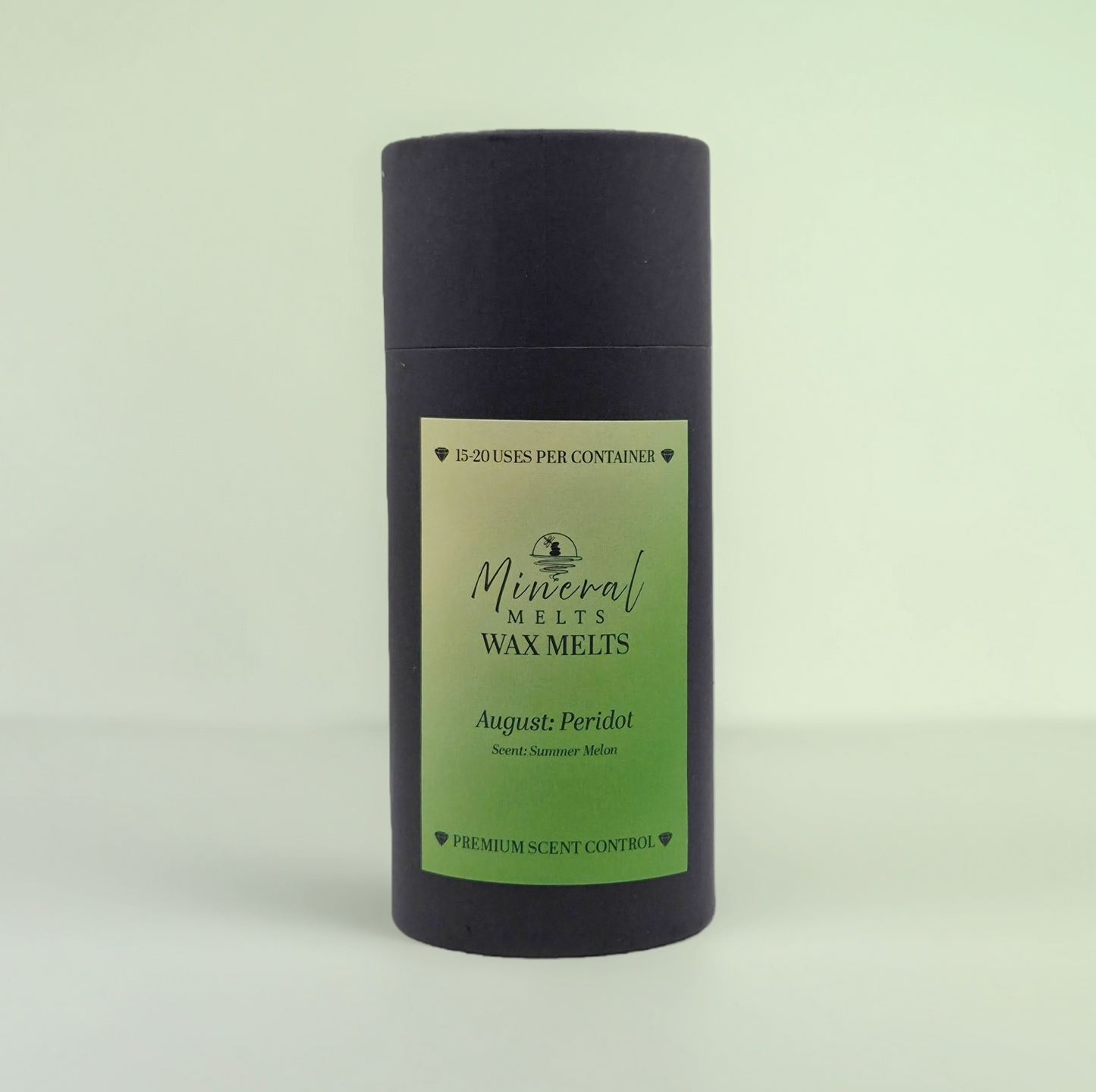 Peridot crystal wax melts product - summer melon scent - August birthstone