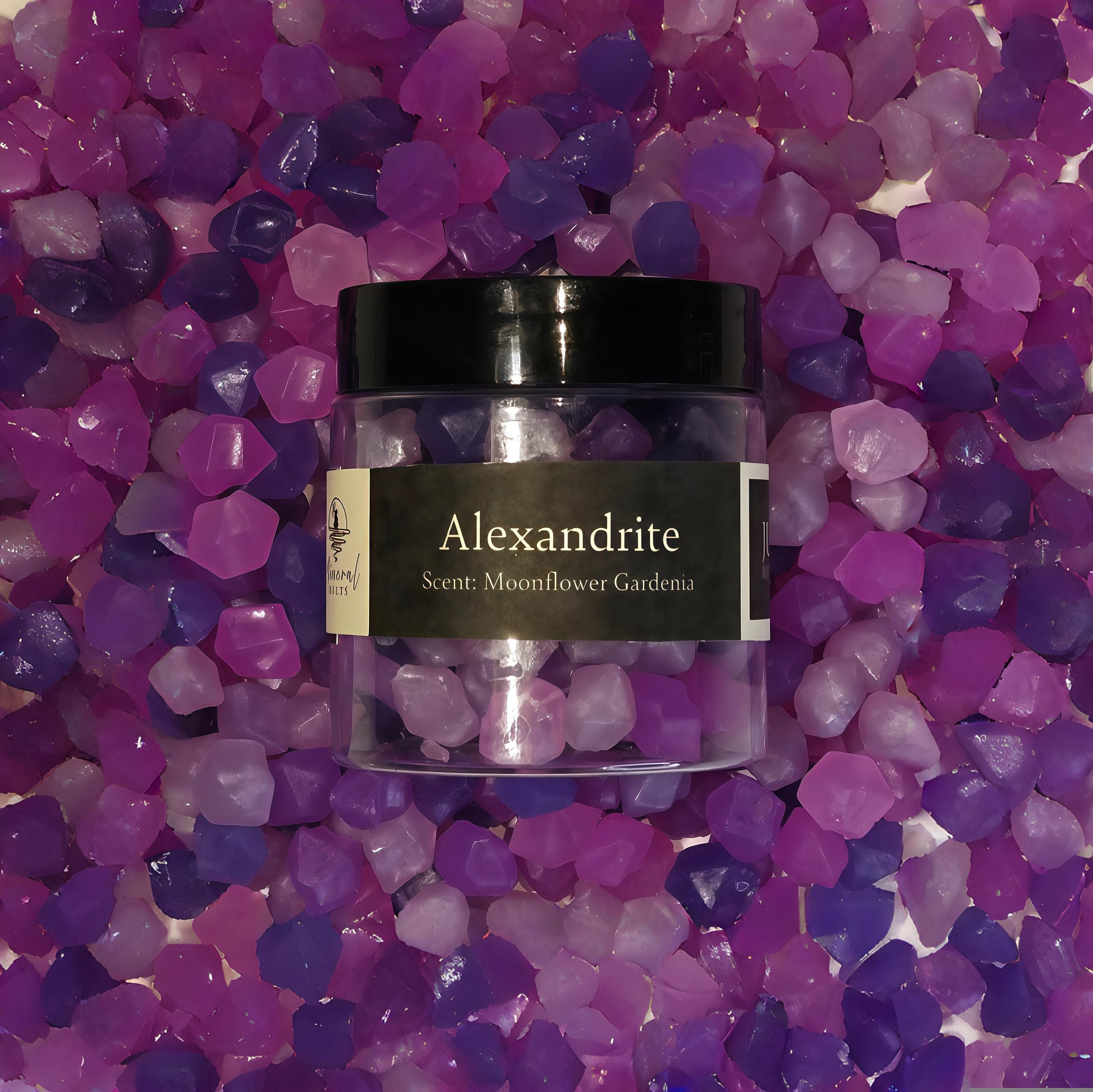 June birthstone alexandrite wax melts - floral peach fragrance - handmade beeswax blend