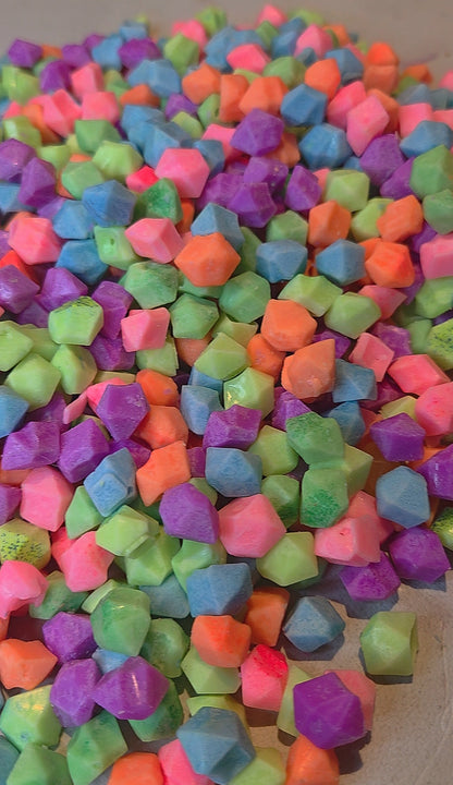 Bright multicolor fish tank pebble wax melts - playful novelty home fragrance