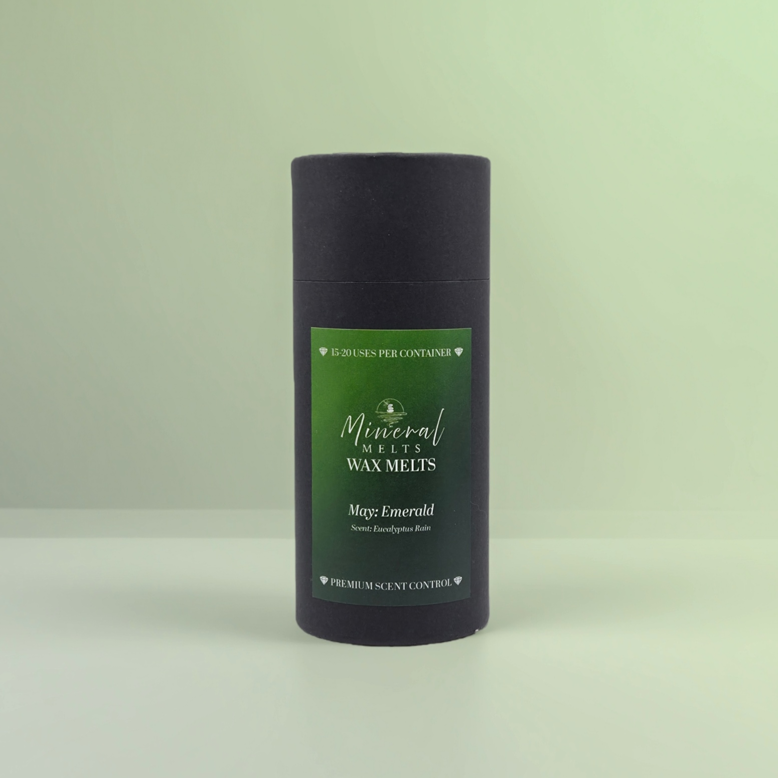 Emerald crystal wax melts product - eucalyptus rain scent - May birthstone