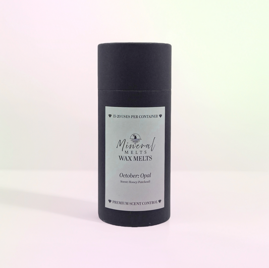 Opal white crystal wax melts product - October birthstone - honey patchouli scent