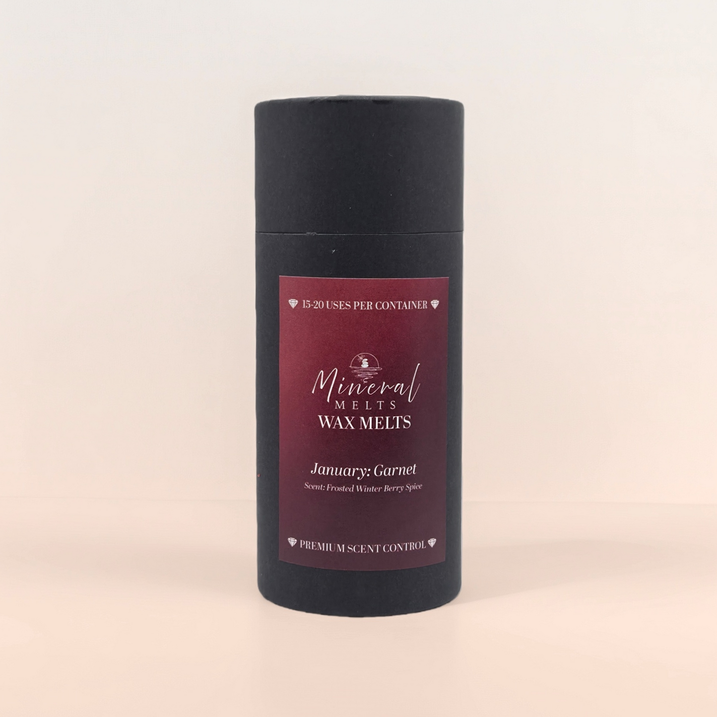 Garnet red crystal wax melts product - January birthstone - winter berry spice scent