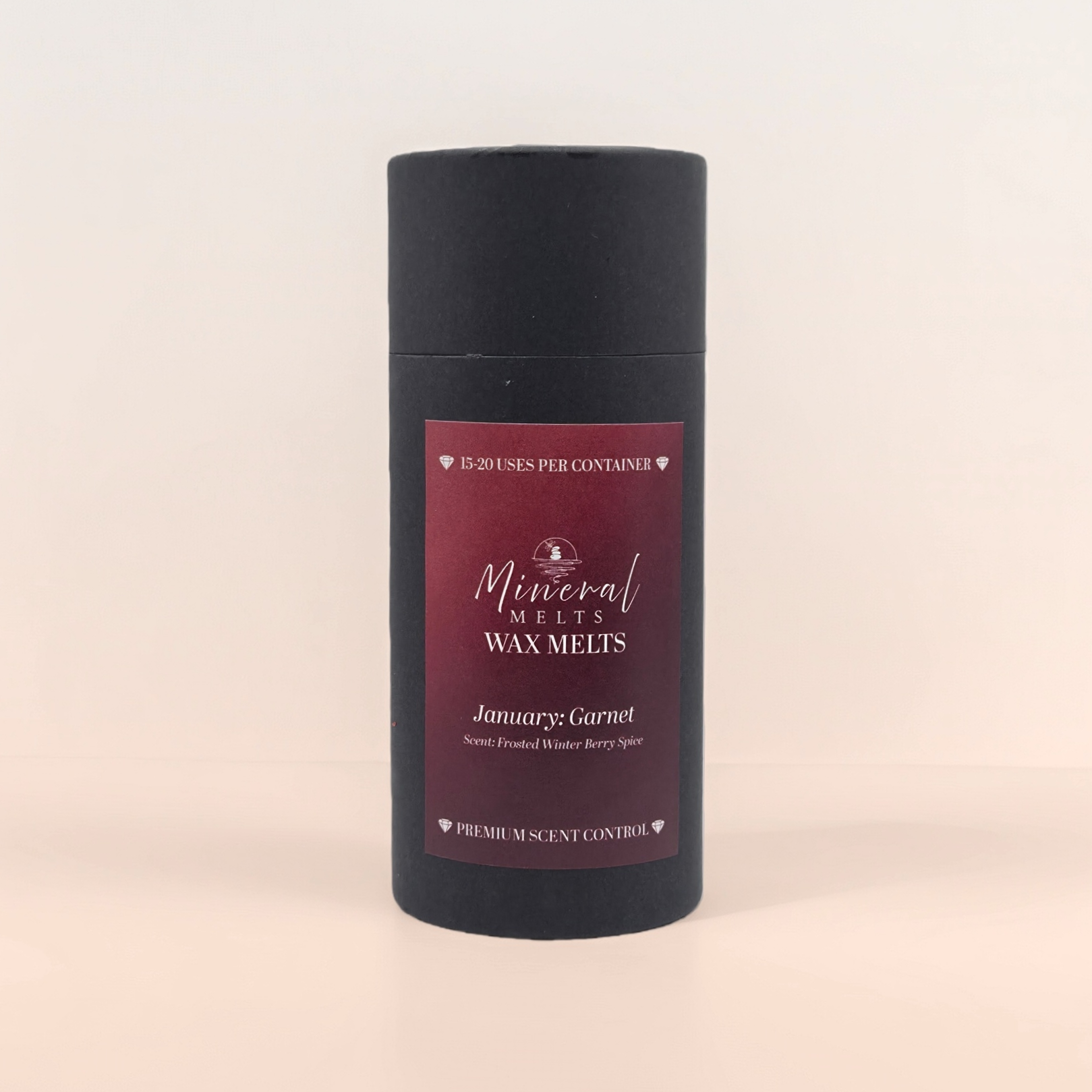 Garnet red crystal wax melts product - January birthstone - winter berry spice scent