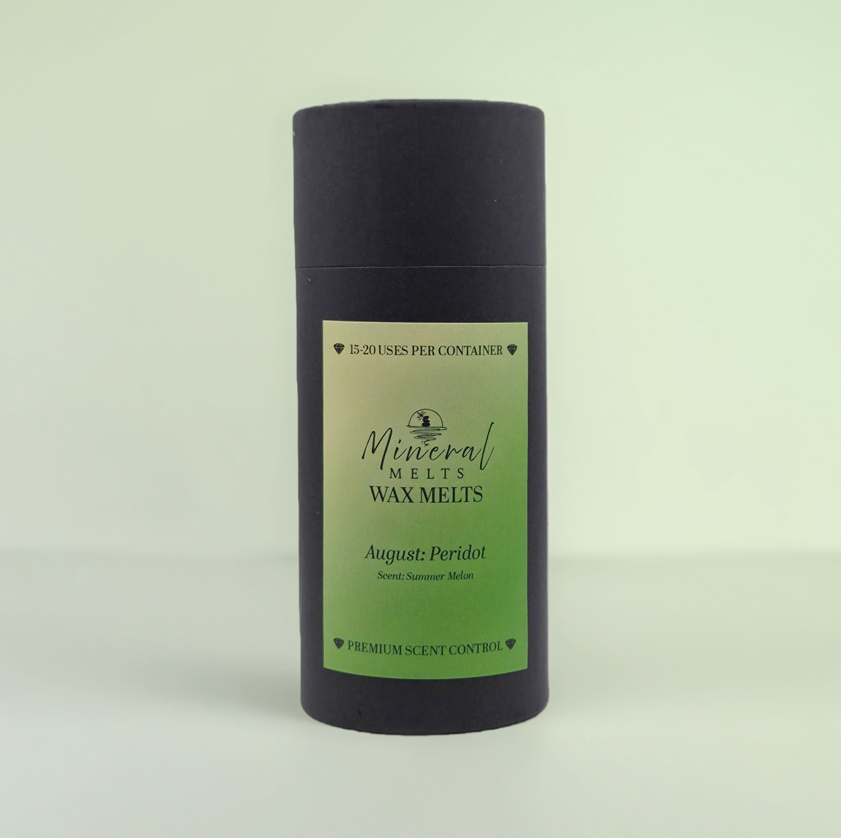 Peridot crystal wax melts product - summer melon scent - August birthstone