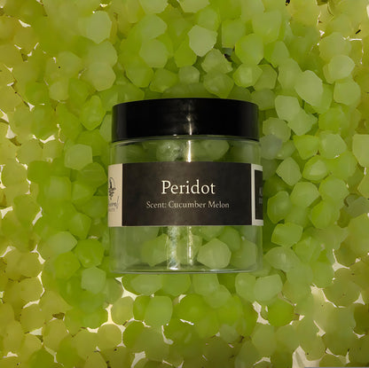 Bright green peridot birthstone wax melts - refreshing summer fragrance - handmade