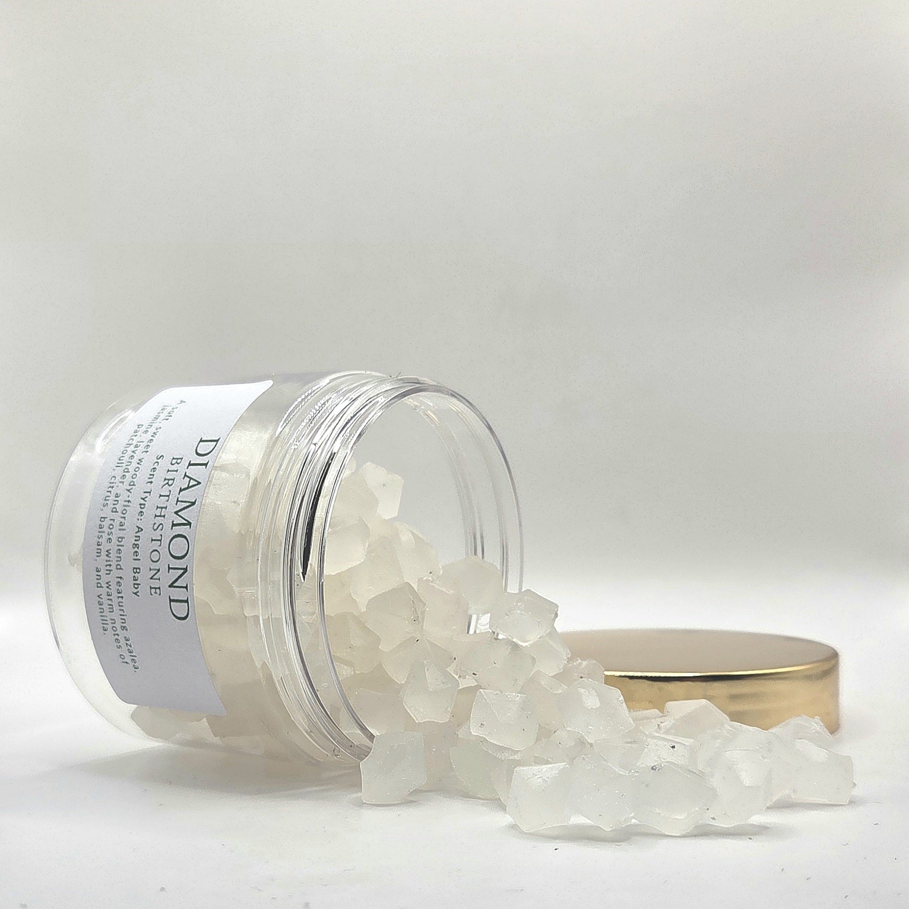 diamond wax melts spilling from jar