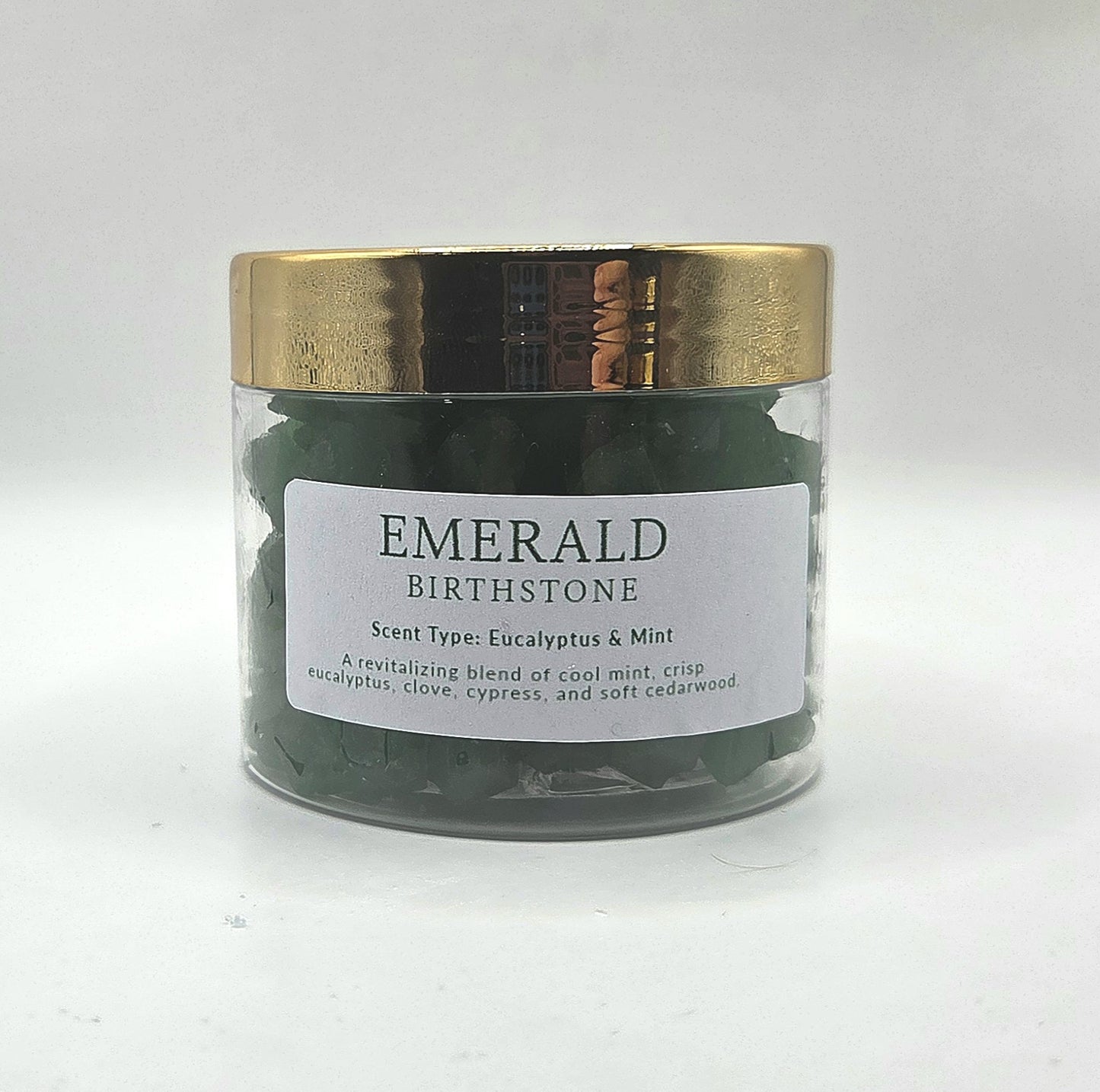 Emerald Wax Melts label and scent