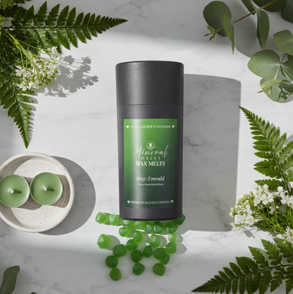 Emerald May birthstone wax melts with eucalyptus - spa forest scent - handmade soy wax