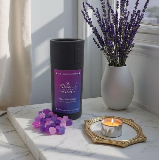 Alexandrite June birthstone wax melts with lavender - moonflower gardenia scent - handmade